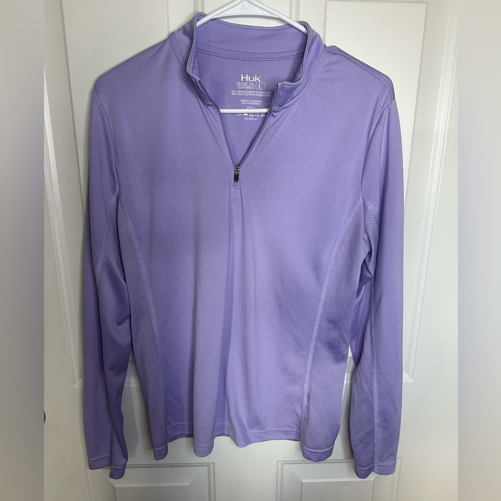 Huk Lavender Quarter-Zip Performance Top